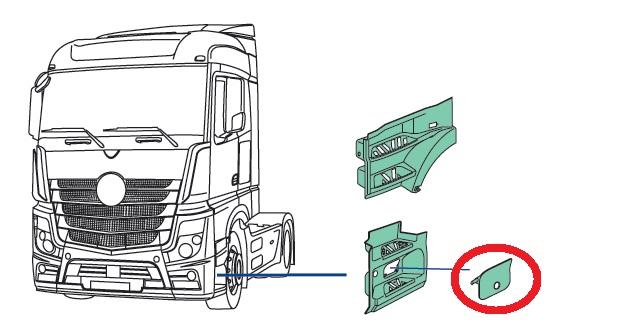 Foot Step Cover LHS-RHS to suit Mercedes Actros MP4