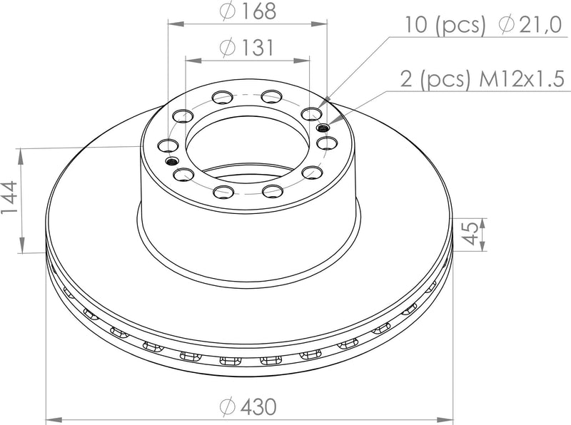 Disc Brake Rear to suit Mercedes Actros